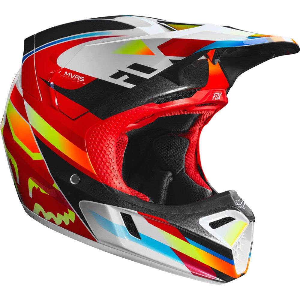 Шлем Fox V3 Motif Helmet, Красно-желтый 
