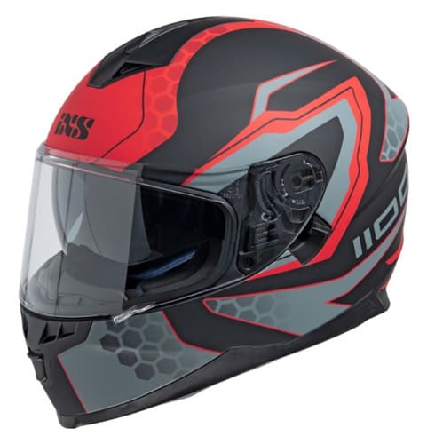 Шлем IXS HX1100 2.2, Черно-красный 
